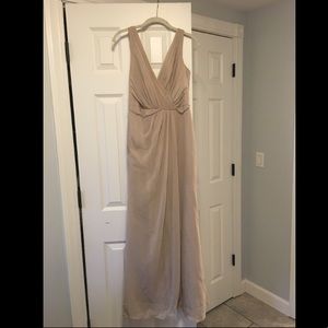 David’s Bridal Bridesmaid Dress, size 6, Biscotti